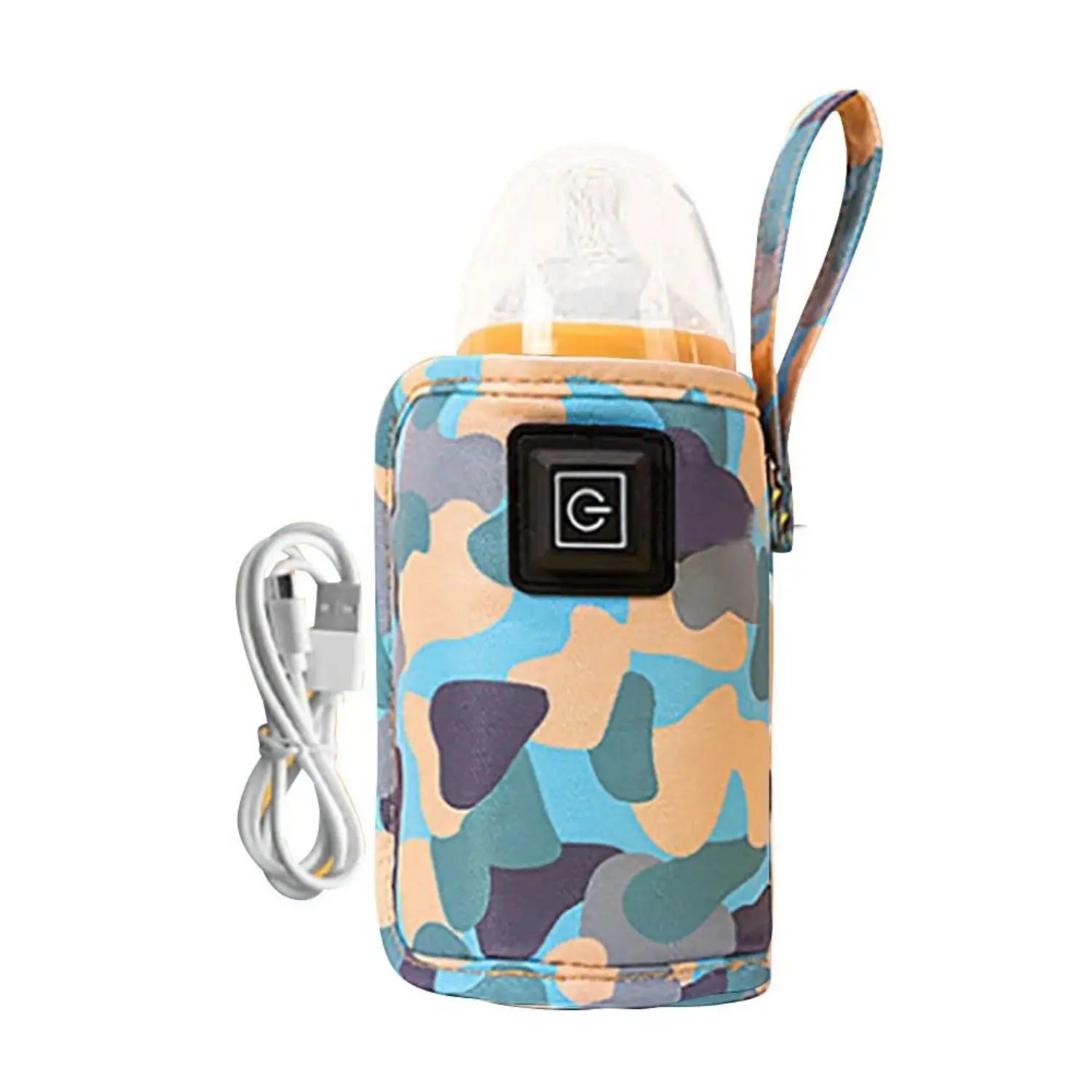 INSULATED BABY NURSING MILK WATER BOTTLE WARMER TRAVEL SLEEVE WITH USB CHARGER