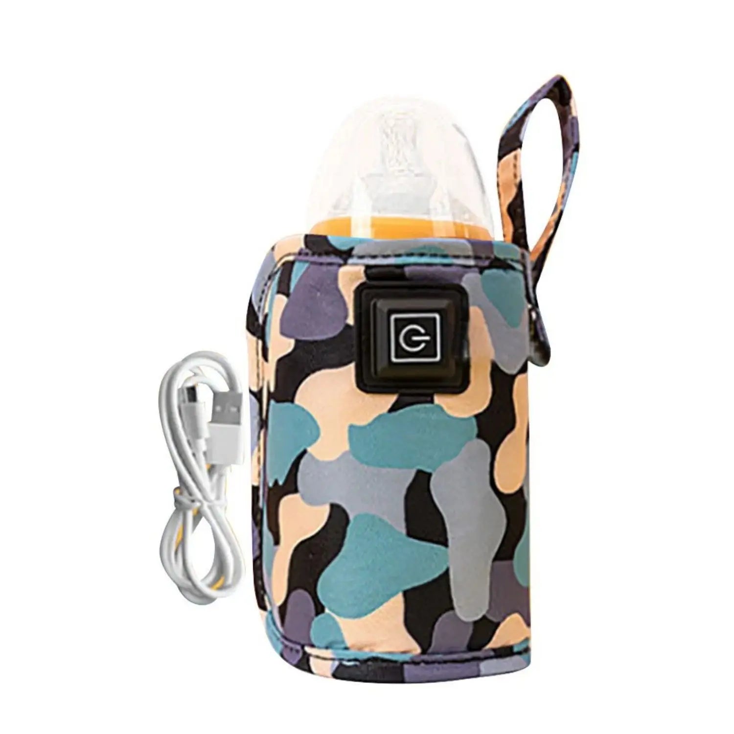 INSULATED BABY NURSING MILK WATER BOTTLE WARMER TRAVEL SLEEVE WITH USB CHARGER