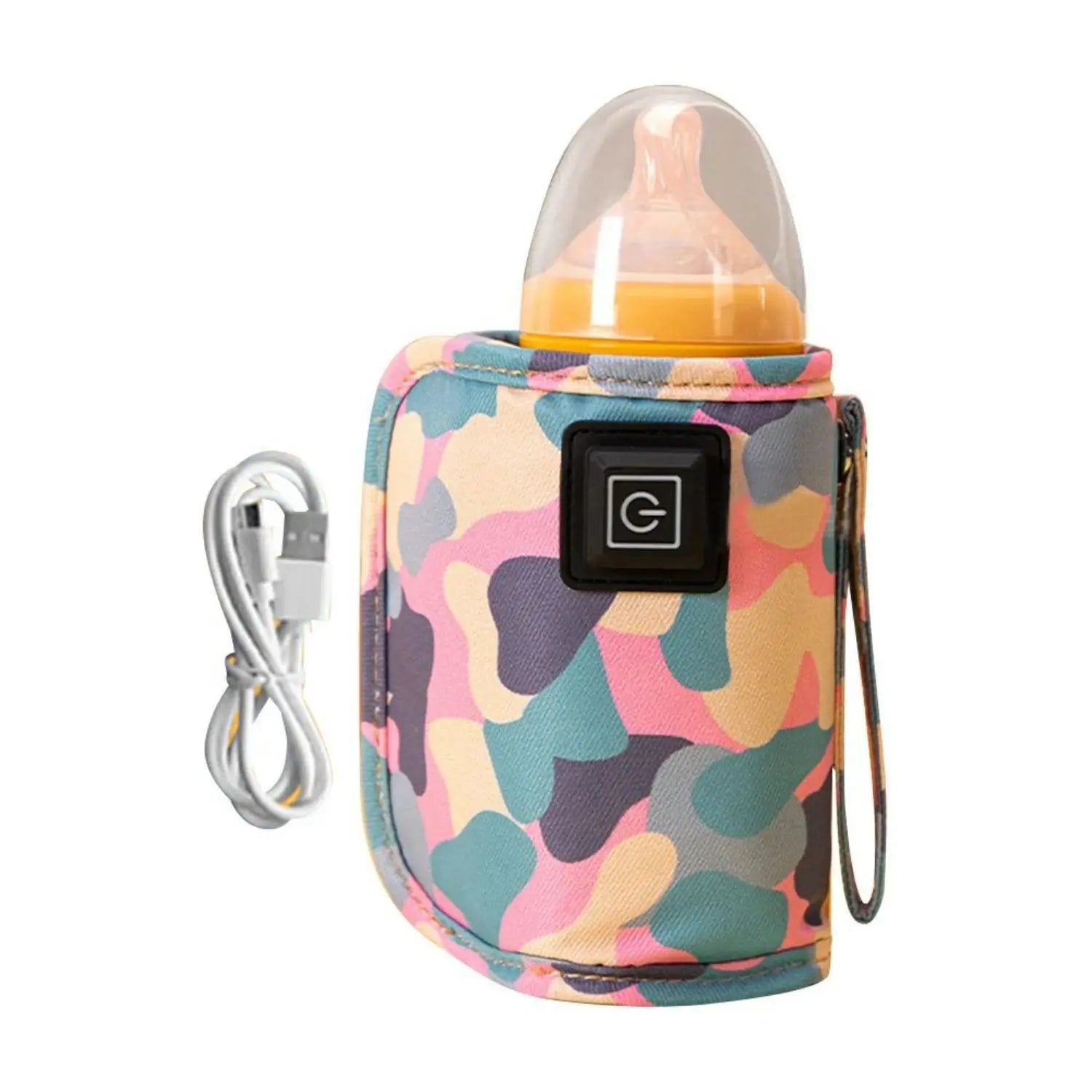 INSULATED BABY NURSING MILK WATER BOTTLE WARMER TRAVEL SLEEVE WITH USB CHARGER