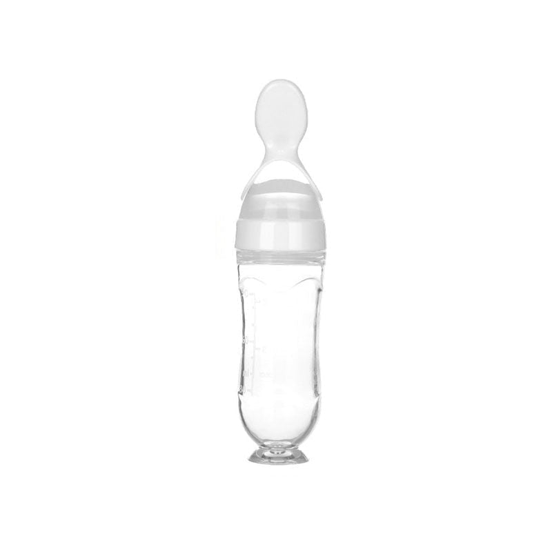 BABY SQUEEZING FEEDING BOTTLE WITH SPOON