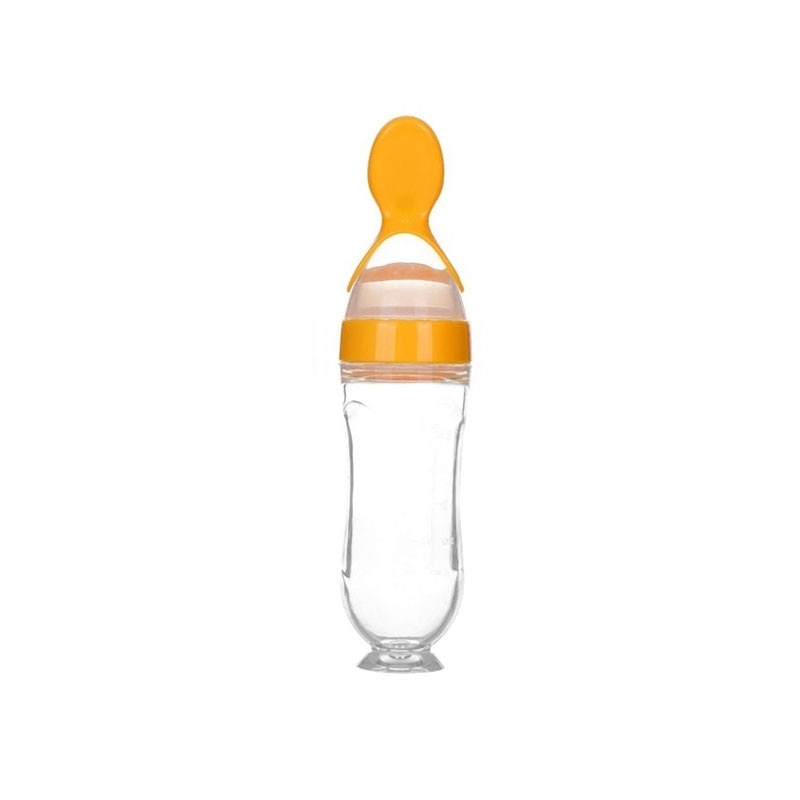 BABY SQUEEZING FEEDING BOTTLE WITH SPOON